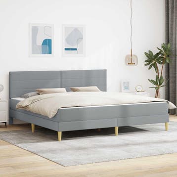 vidaXL Bedframe 180 x 200 cm Lichtgrijs, Verzenden, Nieuw, Tweepersoons