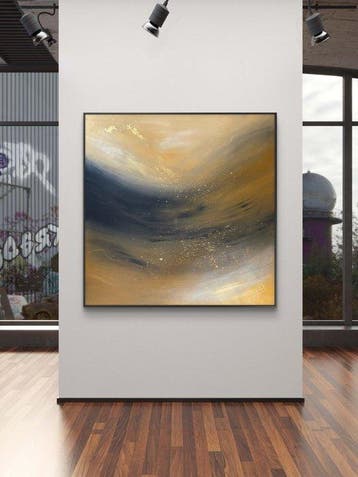 Luca Domiro - OCHRE HAZE - Large original painting
