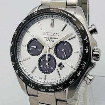 Seiko - Solar Chronograph Panda - Zonder minimumprijs -