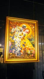 100% natuurlijk - Barnsteen - Baltic Amber mosaic - Klimt