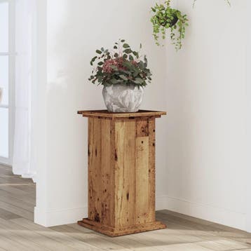 vidaXL Plantenstandaard 33x33x60 cm bewerkt hout oud, Verzenden, Nieuw