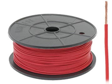 FLRY -B kabel - 1x 0,75mm - Rood - Rol 100 meter, Ophalen of Verzenden, Nieuw, Kabel of Snoer