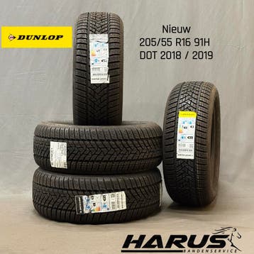 205/55/16 91H Dunlop winterbanden nieuw 4X GRATIS MONTAGE, 16 inch, Nieuw, Band(en), Personenwagen