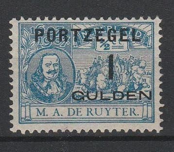 Postzegel Nederland 1907 Port M.A. de Ruyter P43 (597), Verzenden, T/m 1940, Postfris