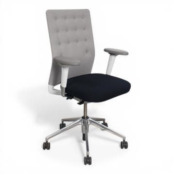 Vitra ID Trim bureaustoel met lendensteun, zwart-grijs-ch..., Ophalen of Verzenden, Ergonomisch, Gebruikt