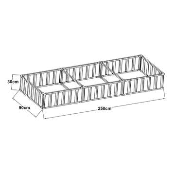 Moestuinbak Albrandswaard met 1 paar handschoenen 258x90x30, Tuin en Terras, Planten | Tuinplanten, Verzenden