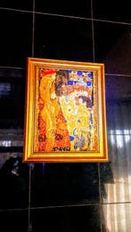 Baltisch amber - Gustav Klimt-schilderij - Barnsteen -, Verzamelen, Mineralen en Fossielen