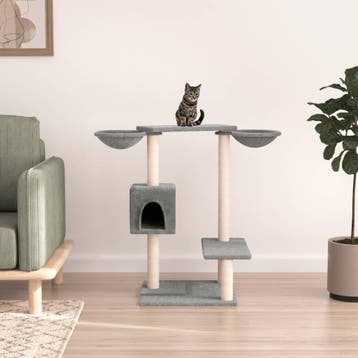 vidaXL Kattenmeubel met krabpalen 82 cm lichtgrijs, Verzenden, Nieuw
