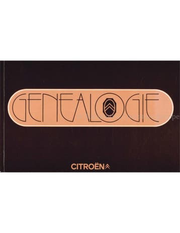 CITROËN GENEALOGIE, Nieuw, Author
