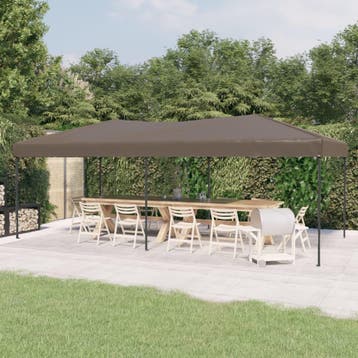 vidaXL Partytent inklapbaar 3x6 m taupe, Verzenden, Nieuw, Partytent