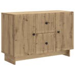 vidaXL Dressoir Artisanaal eiken 89 x 34,5 x 60 cm Bewerkt, Verzenden, Nieuw, Overige houtsoorten, Minder dan 50 cm