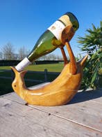 Beeld, the drunk duck - 29 cm - Hout, Antiek en Kunst, Curiosa en Brocante