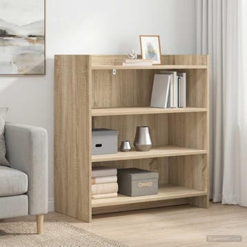 vidaXL Dressoir Sonoma Eiken 75 x 36 x 80 cm Bewerkt hout, Verzenden, Nieuw, Overige houtsoorten, Minder dan 50 cm
