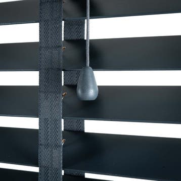 Houten Jaloezieën antracie – 50mm Lamellen – morgen verstuur, Huis en Inrichting, Stoffering | Gordijnen en Lamellen, Zwart, 150 tot 200 cm