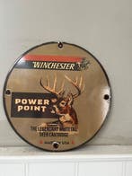 Emaille bord – Winchester Power Point – whitetail deer –