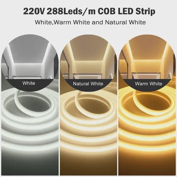 220V COB LED Neon Strip - Dimbaar, Waterdicht, Flexibel - Wa, Verzenden, Nieuw