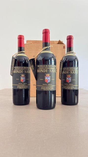 1987 , 1993 & 1994 Biondi Santi, Tenuta Greppo - Brunello di, Nieuw