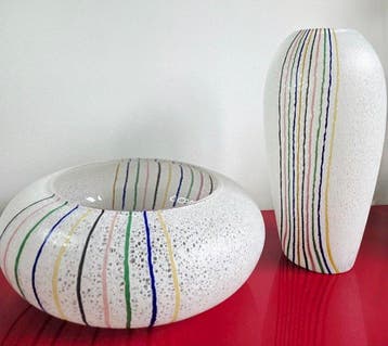 Michielotto - Tafelmiddenstuk (2) - Glas - Zeldzaam &