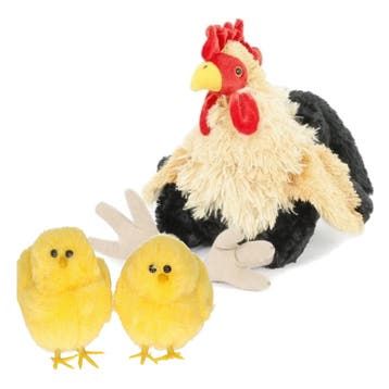 Pluche kip knuffel - 23 cm - kippenfamilie - multi kleuren, Verzenden, Nieuw