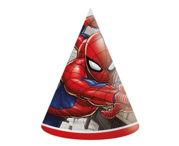 Feesthoedjes Spiderman Crime Fighter (6st), Ophalen of Verzenden, Nieuw