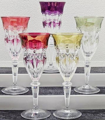 |- (5) x *exquisites Hofbauer Kristall (Germany)* -