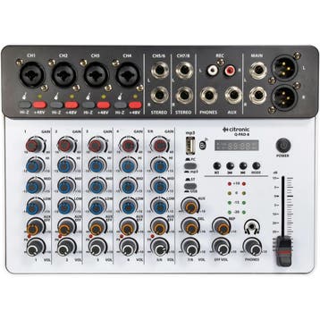 Citronic Q-PAD-8 Mini Mengpaneel 4 Mono-ingangen Met, Verzenden, Nieuw, Overige merken