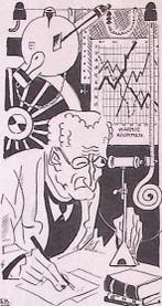 Geloof tegenover wetenschap op spotprent (lijst optie), Verzenden