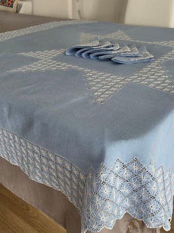 Tafelkleed (7) - 134 cm - 130 cm - Tafelkleed en servetten