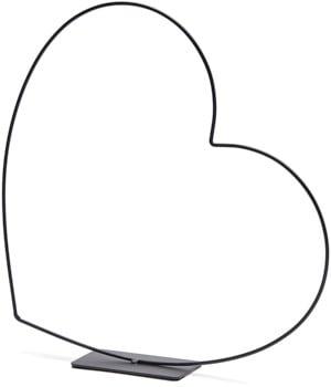 Metalen frame Hart liggend op voet Zwart 25 cm, Ophalen of Verzenden, Nieuw