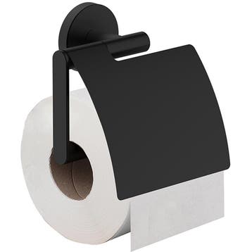 Wiesbaden Alonzo Toiletrolhouder met Klep - Mat Zwart, Huis en Inrichting, Badkamer | Badtextiel en Accessoires, Ophalen of Verzenden