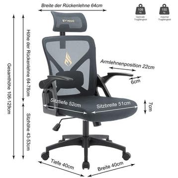 Ergonomische Bureaustoel -  Office Chair - Gamestoel - Volwa, Verzenden, Zo goed als nieuw