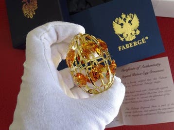 Figuur - Fabergé style - Crystal Palace Imperial ornament, Nieuw