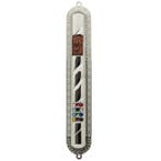 Mezuzah / Mezoeza, zilverkleurige huls met decoratie van..., Nieuw