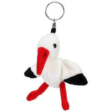Cornelissen ooievaar knuffel sleutelhanger - pluche - 13 cm, Kinderen en Baby's, Verzenden, Nieuw