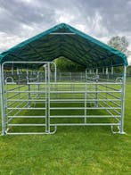 Grote mobiele schuilstal, buitenbox, weidetent,schuilhok, Weidegang, 4 paarden of pony's of meer