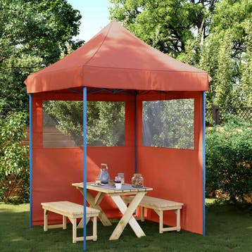 vidaXL Partytent 200 x 200 x 306 cm Terracotta Oxford Stof, Verzenden, Nieuw, Partytent