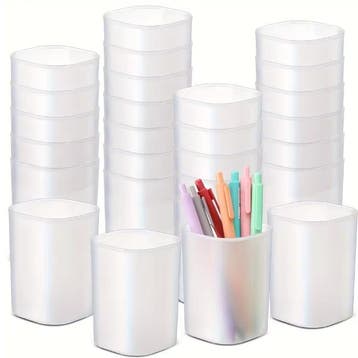 Set van 10 Transparante Pennenhouders Bureau Organizer Rond, Verzenden, Nieuw