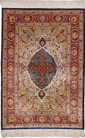 Amazing Silk Hereke Signed Carpet with 10/10 Quality - Pure, Nieuw