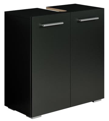 Wastafelkast Jupiter 60 x 30 x 60 cm Mat zwart Badkamerkast, Verzenden, Nieuw, Wastafelkast