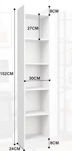 5-Niveaus Smalle Boekenkast, Verzenden, Nieuw