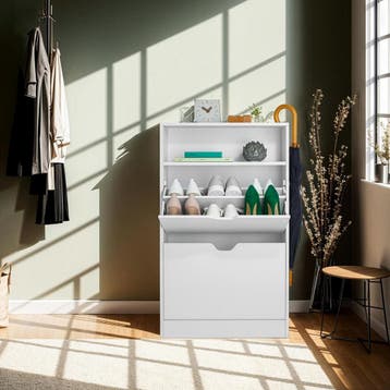 Schoenenkast Calea met 2 kantelvakken voor 12 paar schoenen, Verzenden, Nieuw