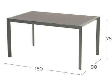 Hartman california hpl tuintafel 150, Nieuw, Kunststof, Eettafel, Tuinset
