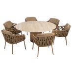 Colorado Biarritz dining tuinset 160xH75 cm rond 7 delig, Ophalen of Verzenden, Nieuw