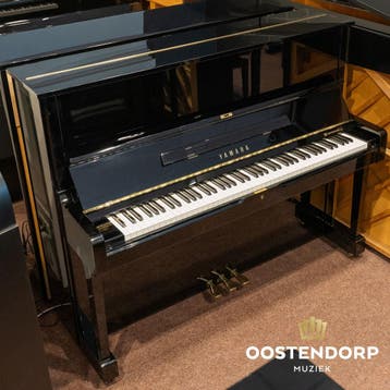 Yamaha U1M PE messing piano - 3685916, Zo goed als nieuw, Zwart, Piano