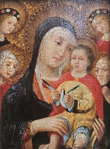 T. Acherman (XX) - Vergine con Bambino, Antiek en Kunst