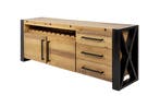 Massief houten dressoir THOR 195cm vintage bruin grenen, Huis en Inrichting, Kasten | Dressoirs, Ophalen of Verzenden, Nieuw
