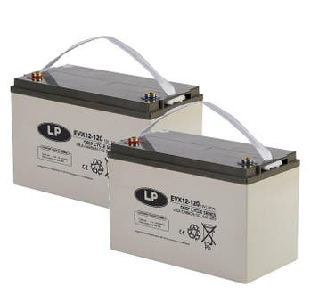 Landport (LP) 2x EVX12-120 AGM / GEL / Carbon accus 12 volt, Caravans en Kamperen, Ophalen of Verzenden, Nieuw