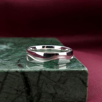 Witgouden (trouw)ring, Gebruikt, 19 tot 20, Heer, Ophalen of Verzenden