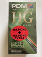 EMPTY TAPE PDM HG 240 MIN 4 HRS (4 TAPES) (IN SEAL) (VHS), Verzenden, Gebruikt