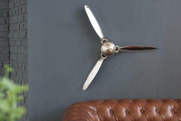 Authentieke wanddecoratie SCREW III 90cm zilveren, Ophalen of Verzenden, Nieuw